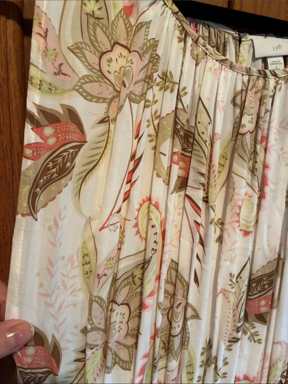J. Jill Paisley Midi Dress Size L - Picture 4 of 6